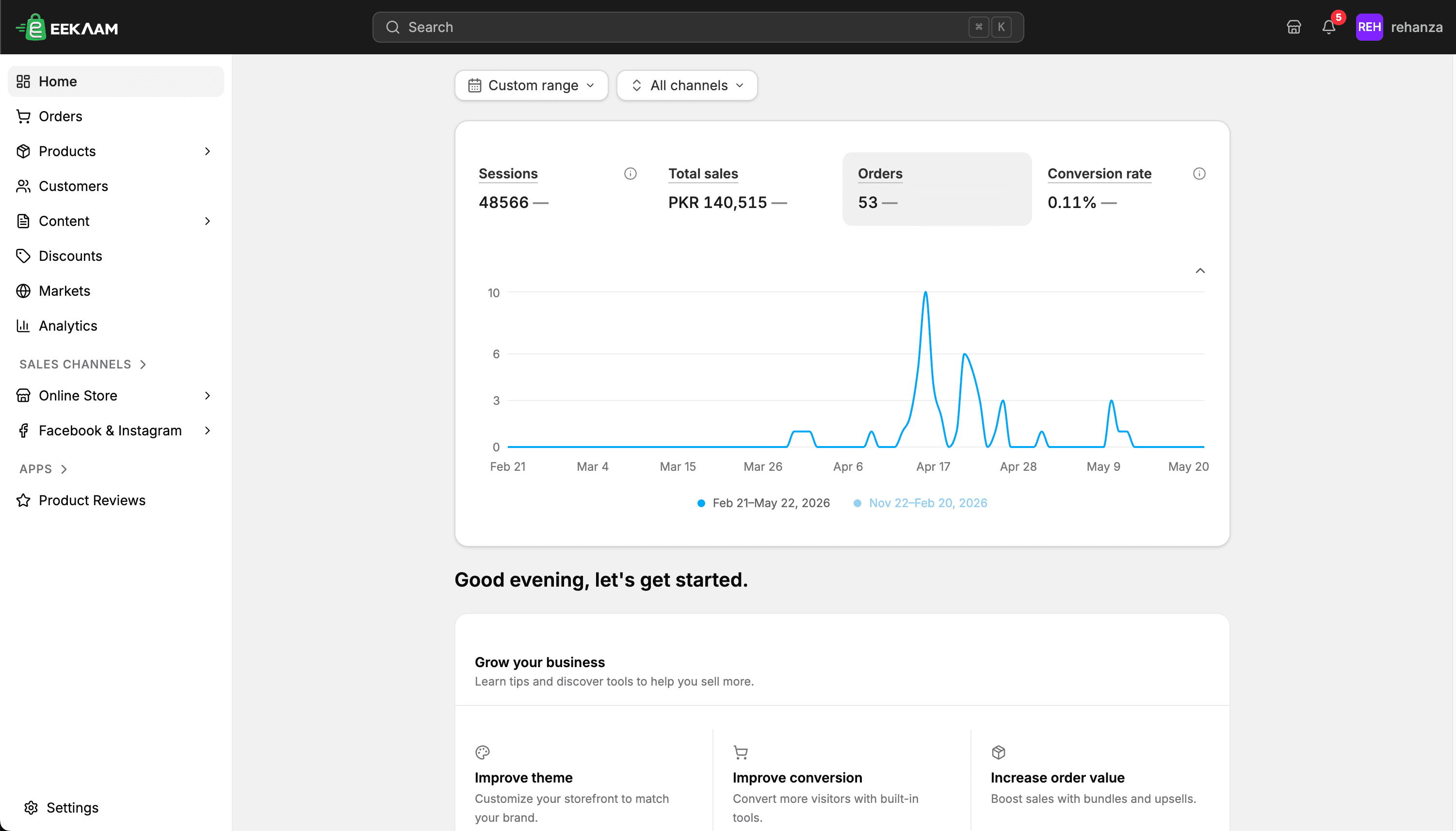 eekaam merchant dashboard