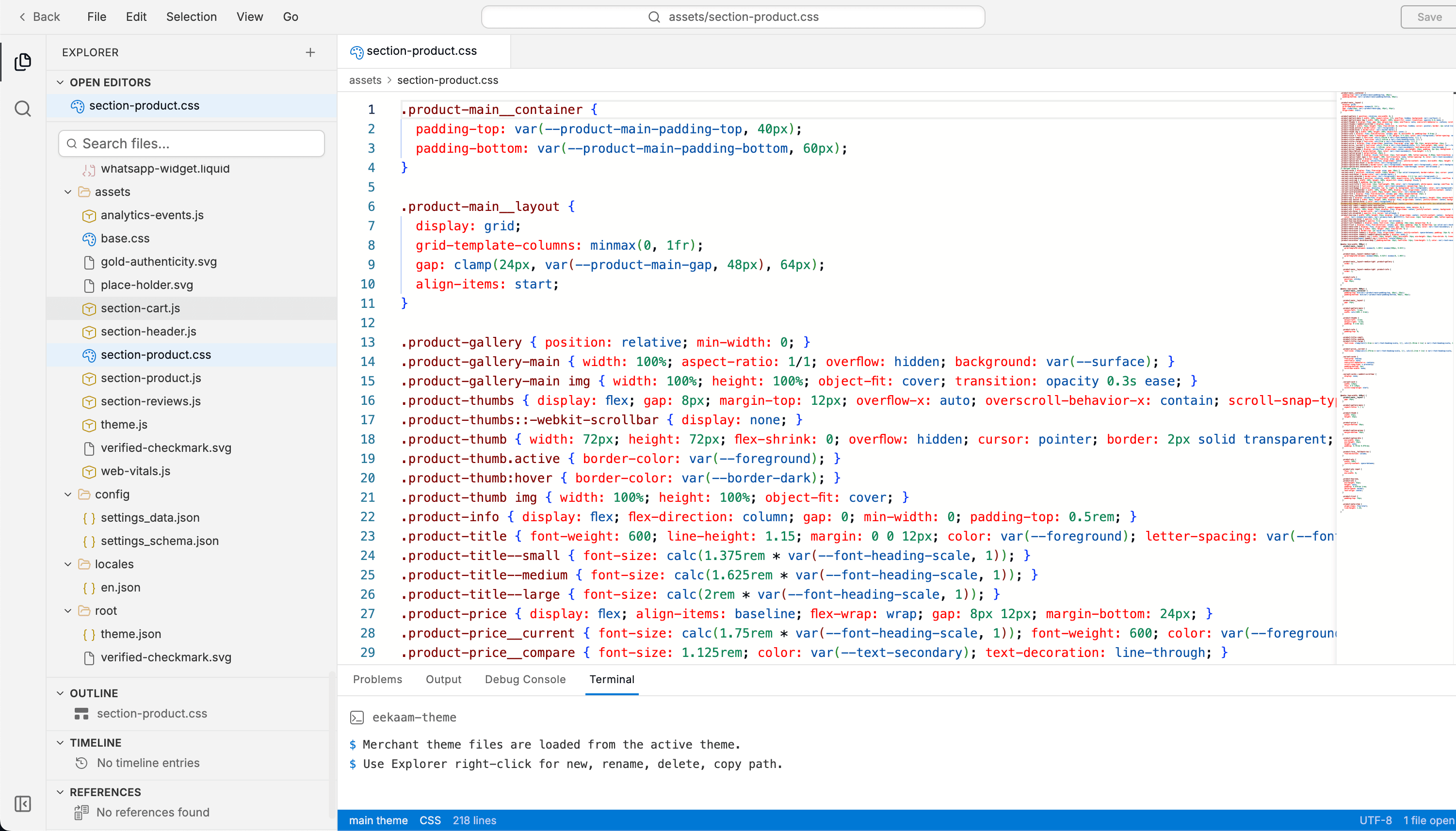 Full in-browser code editor